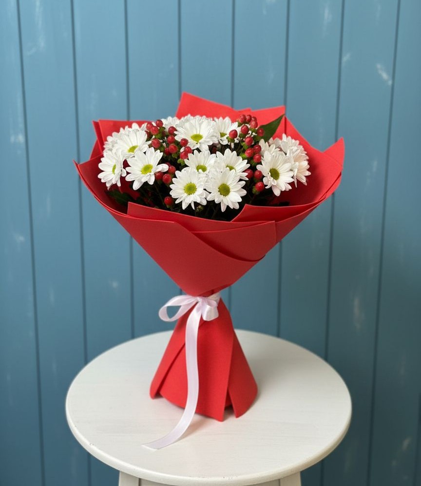 Букет цветов из: Хризантемы в Павловске Алтайского края