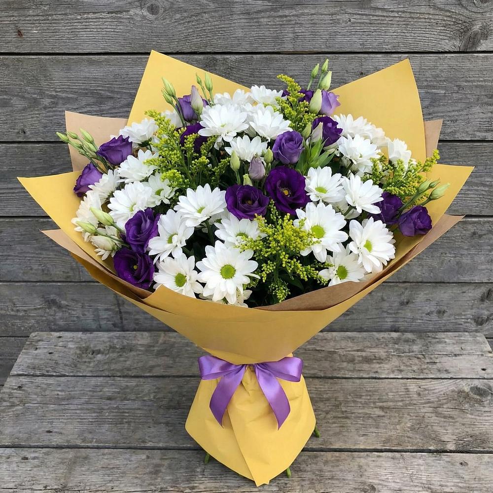 Букет цветов из: Ирисы, Хризантемы и Ромашки в Павловске Алтайского края