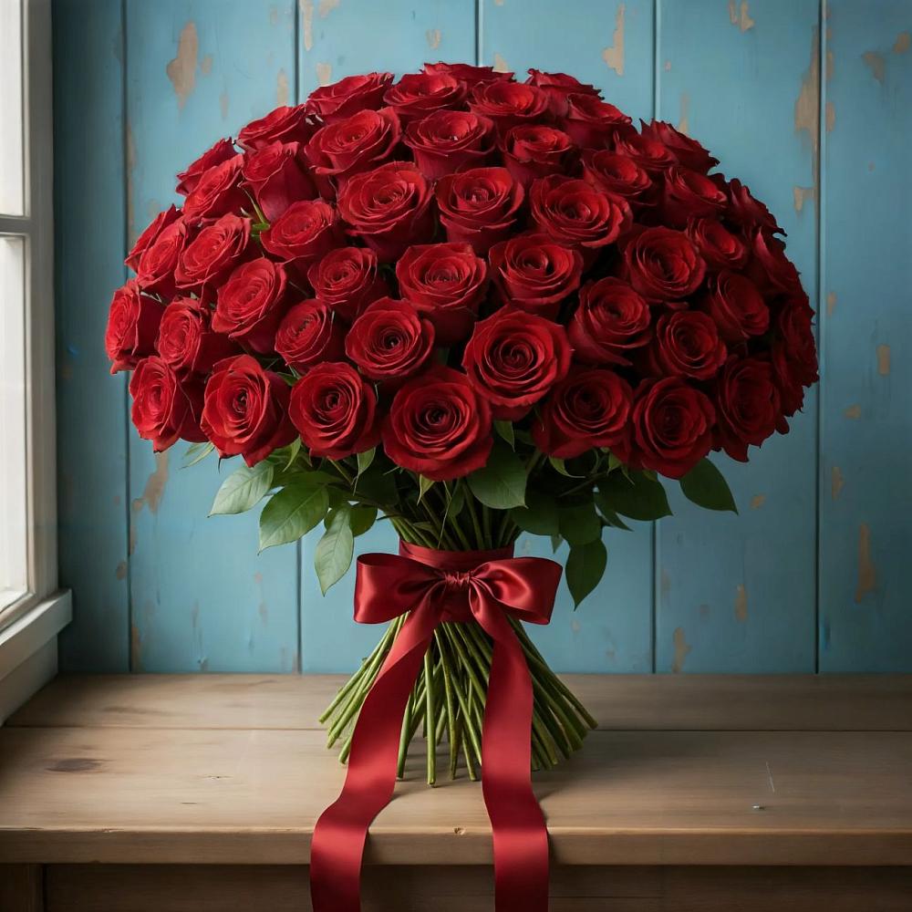 Букет Красные розы Блэк Меджик в Павловске Алтайского края