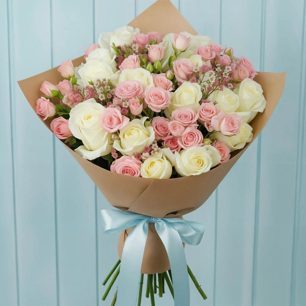 Букет цветов из: Розы в Павловске Алтайского края