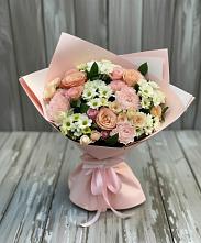Букет цветов из:  Гвоздики, Розы и Хризантемы в Павловске Алтайского края