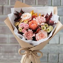 Букет цветов из:  Гвоздики, Хризантемы и Розы в Павловске Алтайского края