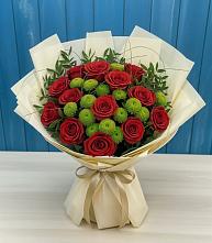 Букет цветов из:  Розы и Хризантемы #REPLACE_PRED# Павловске Алтайского края
