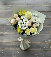 Букет цветов из:  Альстромерии, Розы и Хризантемы #REPLACE_PRED# Павловске Алтайского края