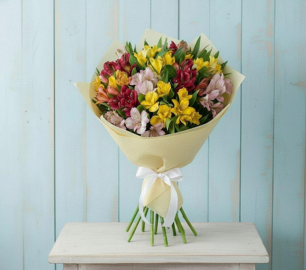 Букет цветов из: Альстромерии в Павловске Алтайского края